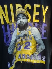 Nipsey Hussle 3XL Hussle & Motivate Lakers Purple Gold Crenshaw Heavy Shirt USA