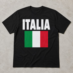 Mens Italia Flag T-Shirt Italy Pride Italian Graphic Tee