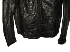 Men’s All Saints DENSIG LEATHER SHIRT jacket overshirt XL (ref53) £149.99!!!!!