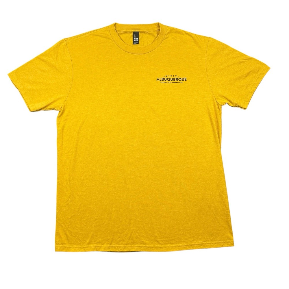 Visit Albuquerque Graphic T-Shirt Size L Yellow Tri-Blend Tourist Promo Tee