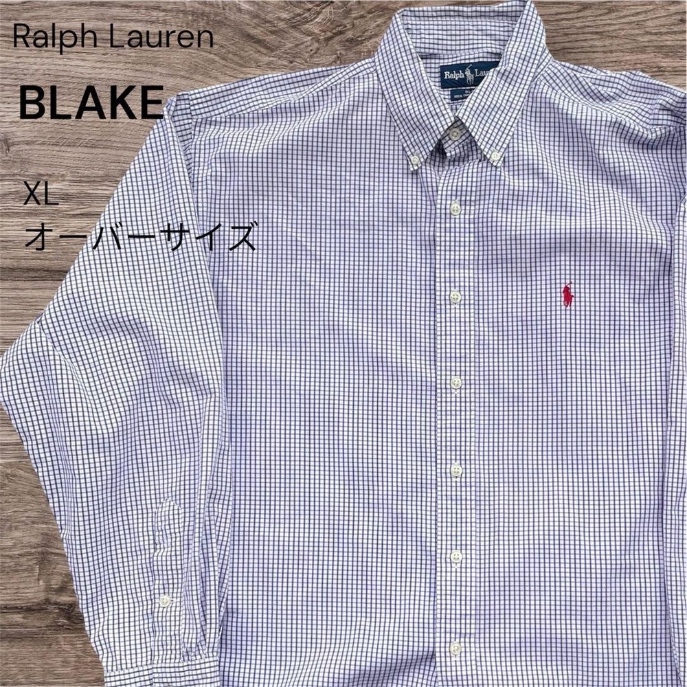 Ralph Lauren BLAKE XL BD Shirt Oversize Plaid For 14Y+ Japan
