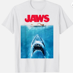 Jaws 50th Anniversary Vintage Movie Gift Shark Retro Unisex T-Shirt