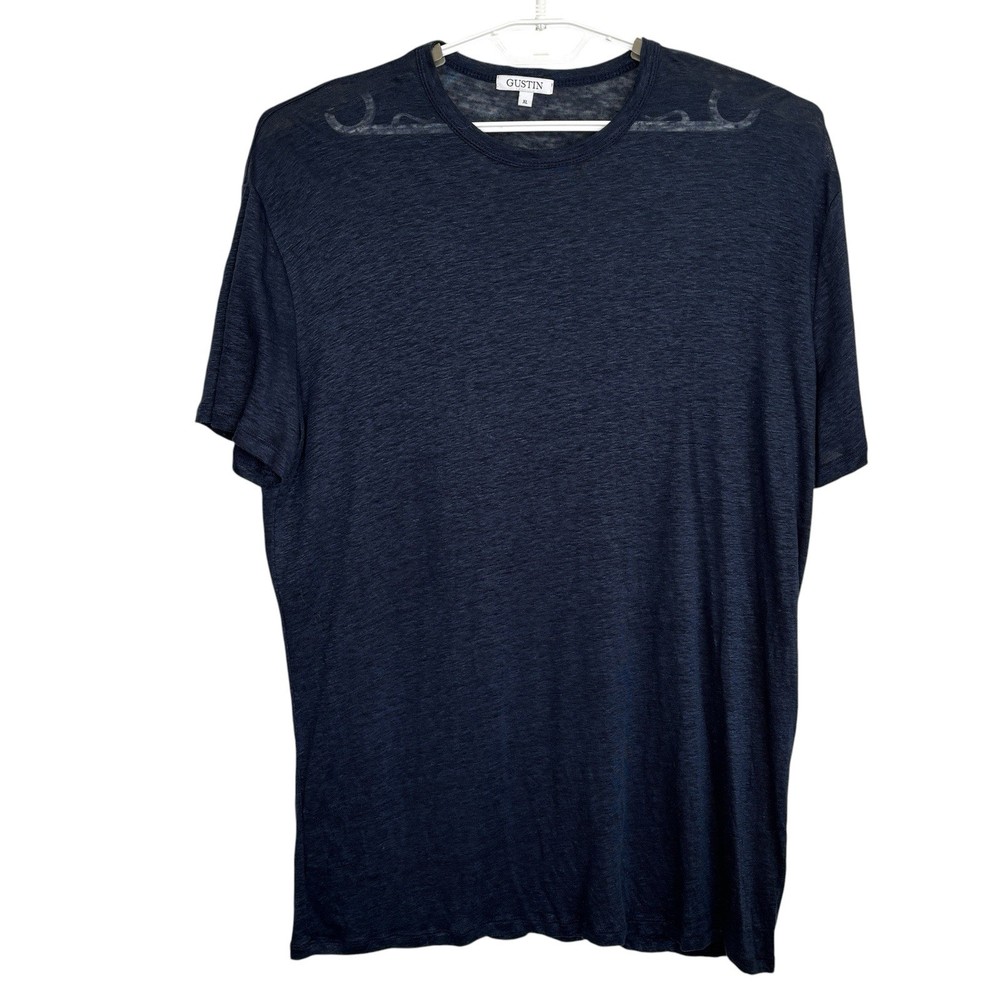 Gustin Belgian Linen T Shirt XL Crewneck Minimal Slub Japan Knit Short Sl USA