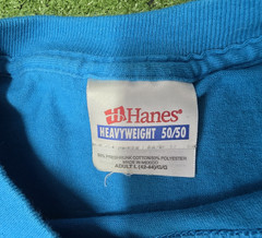 Vintage Hanes Heavyweight 50/50 T-Shirt Short Sleeve Lot Blue Purple Green Large