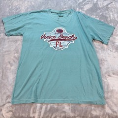 Comfort Colors Venice Beach FL Gulf Coast Graphic T Shirt Light Blue Size Large
