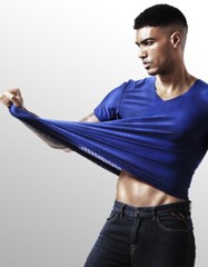 3Pack Iced Silk Short-sleeved T-shirt Men’s Summer Elastic Quick-dry Mesh Sports