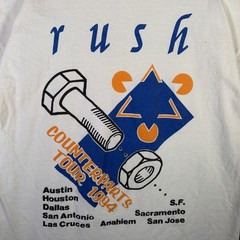 Vintage Rush Shirt Mens XL White 90s US Tour 1994 Counterparts Band Rock Rare