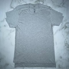 Lot of 2 Next Level Unisex Premium Gray TShirts Plain Super Soft US Size XS
