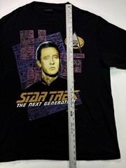 VNG Star Trek Next Generation Lt. Commander Data 1991 XL TShirt Black Single USA