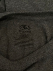 ATHLETIC WORKS DRIWORKS Dark Gray Short Sleeve Crew Neck Pocket T-Shirt Sz XS*