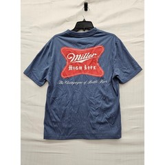 Miller High Life T-Shirt Small Vintage Indigo Blue Graphic Beer Tee 2MIL0719 NWT