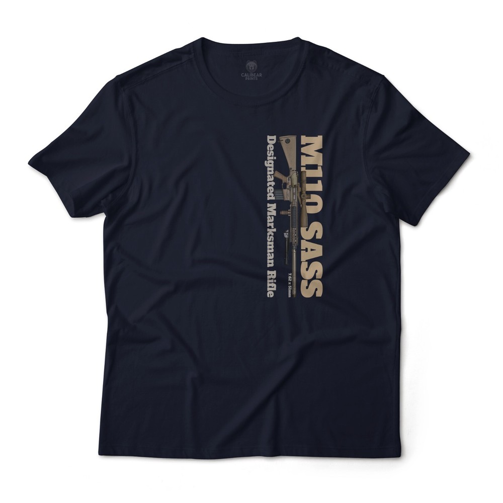 M110 SASS Designated Marksman Rifle Gun Art Graphic T-Shirt