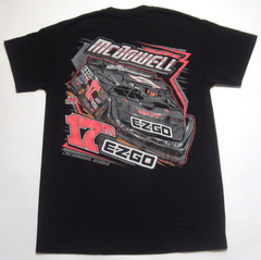 Dale McDowell Racing T-Shirt Dirt Track Late Model Race Black Medium