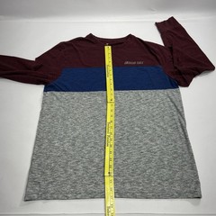 American Eagle Mens XL Heather Gray, Blue And Red Long Sleeve Tee Super Soft