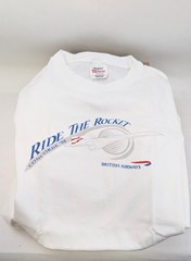 NEW “Ride The Rocket” VINTAGE ’98 CONCORDE British Airways T – Shirt Tee XL Men