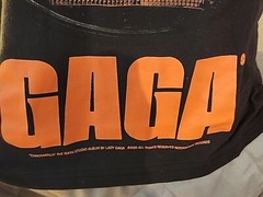 LADY GAGA Tee 2020 GAGA Chromatica ALBUM Youth Size Large PINK BLACK T SHIRT
