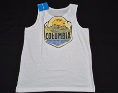 Columbia Men’s Outdoor Graphic White Tank Top Black Sleeveless Sports