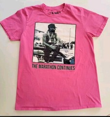 Nipsey Hussle T shirt MED Pink Marathon Continues Mixtape Hip Hop Rose Clique