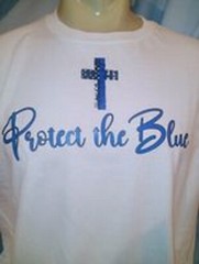 Protect the Blue Police Shirt Cross Custom Created Tshirt NEW S M L XL 2XL 3XL