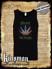 Weed The People American Flag Pot Leaf Tank Top T-Shirt