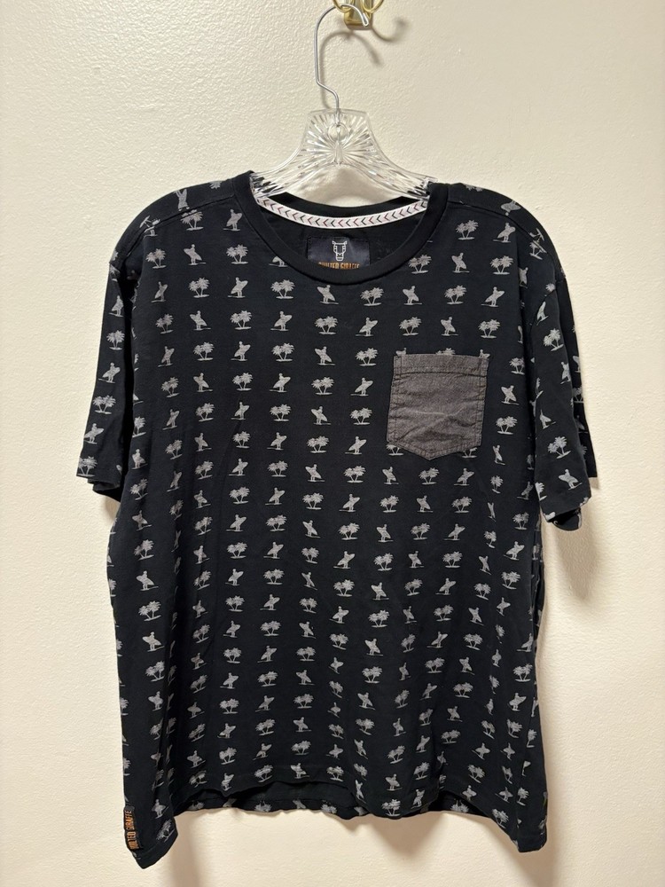 Quilted Giraffe Mens 100% Cotton Made In India Surfer Palm Tree Print XL