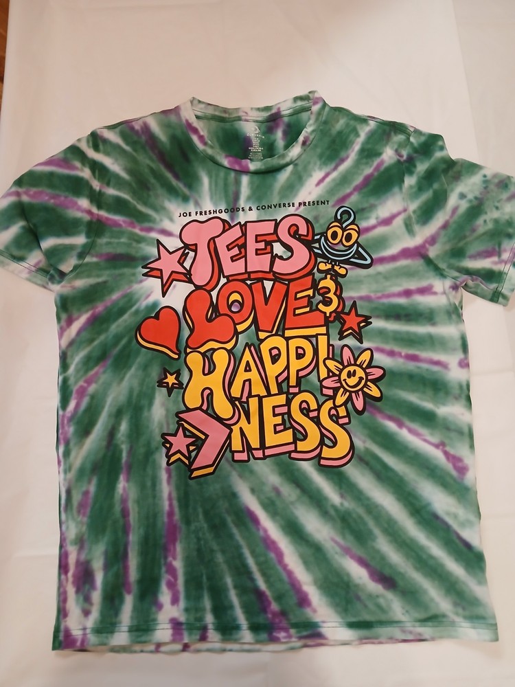 Converse Joe Freshgoods T-Shirt Men’s M Evergreen Multicolor Tie Dye Very Rare