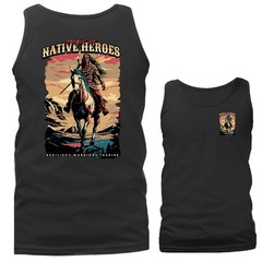 Native American Warrior Spirit of Heroes Western Heritage Tank Top