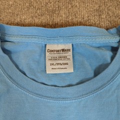 ComfortWash Hanes Mens 2XL Blue Penguin Graphic Ring Spun Cotton T-Shirt #2786