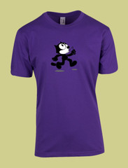 UNISEX MEN WOMENS TEE TSHIRT FELIX THE CAT FACE HAPPY WALKING CARTOON FUN GIFT