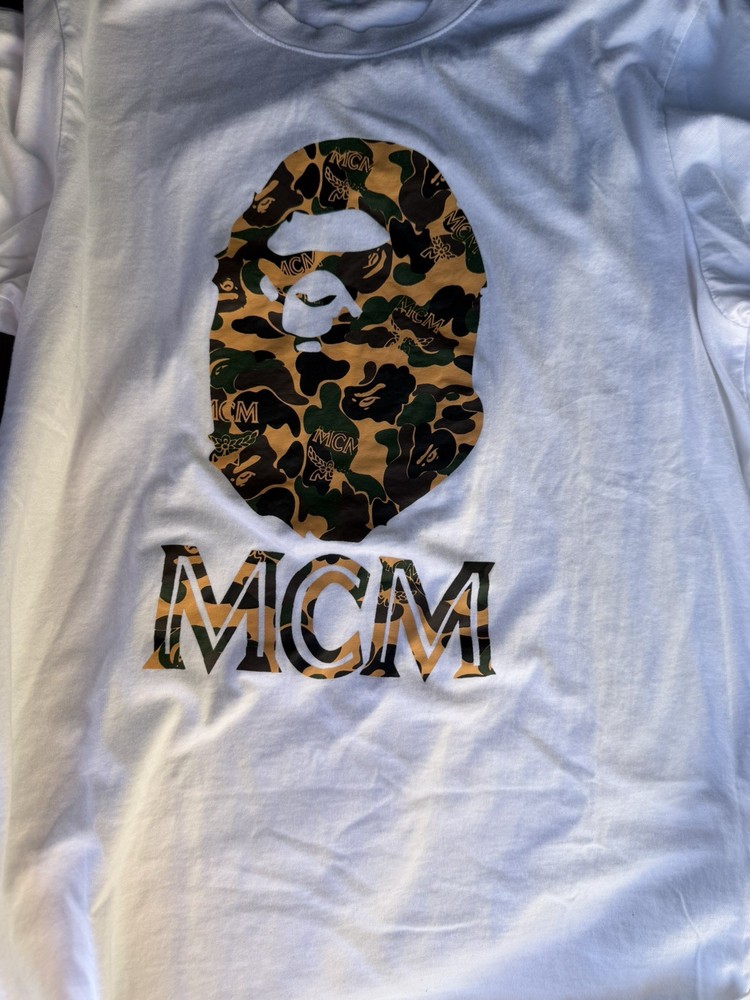 B@pe X MCM Men’s T Shirt Size Large Same/next Day Shipping ✈️