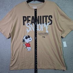 Peanuts® Snoopy Shirt Mens 2XL Brown Distressed Charlie Brown Baggy Street NWT