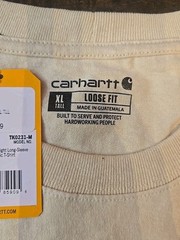 carhartt long sleeve Logo T shirt XL Tall W07 K231