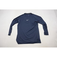 Nike Pro Dri-FIT Gym Shirt Mens XXL Navy Blue Compression Long Sleeve Athletic