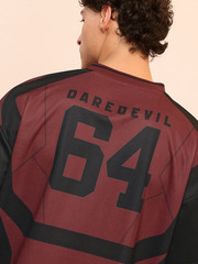 Marvel Daredevil Oversized Jersey Graphic Printed Breathable Lightweight T-shirt