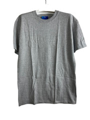 Champion Men’s Crew Neck T-Shirt Medium Light Steel Cotton Jersey Tee