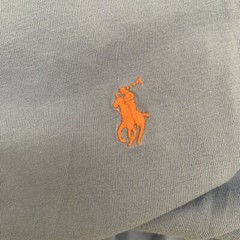 Ralph Lauren V Neck Basic T Shirt Orange Pony Logo Men’s L EUC Tee Cotton Polo