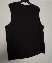 Brahma Sleeveless Crew Neck Pocket Tank Top Men’s Size XL Black Cotton Blend