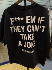 BRAND NEW – Bottega Desires Tee T-Shirt F**k Joke (XL) Black White