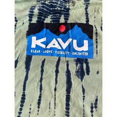 KAVU Mens XL Klear Above Etch Art Tie Dye T-Shirt Organic Cotton Green Forest