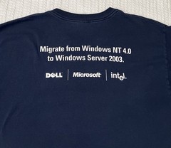 Vtg 00s Windows NT 4.0 To Windows Server 2003 Techwear Tee LG 21” X 29”
