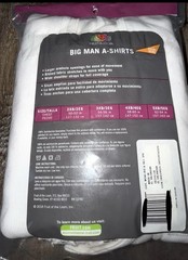 Fruit Of The Loom Mens 3-Pack Tanks Ribbed White Undershirts Cotton Big Man 5XB
