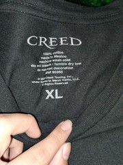 Creed Black Graphic Logo T-Shirt Men’s XL Cotton Jersey Crew Neck Short Sleeve