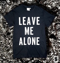 Leave Me Alone Vinyl Black Shirt Size (S)