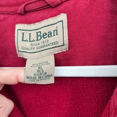 L.L. Bean vintage red full zip cotton blend sweatshirt jacket cabincore outdoor