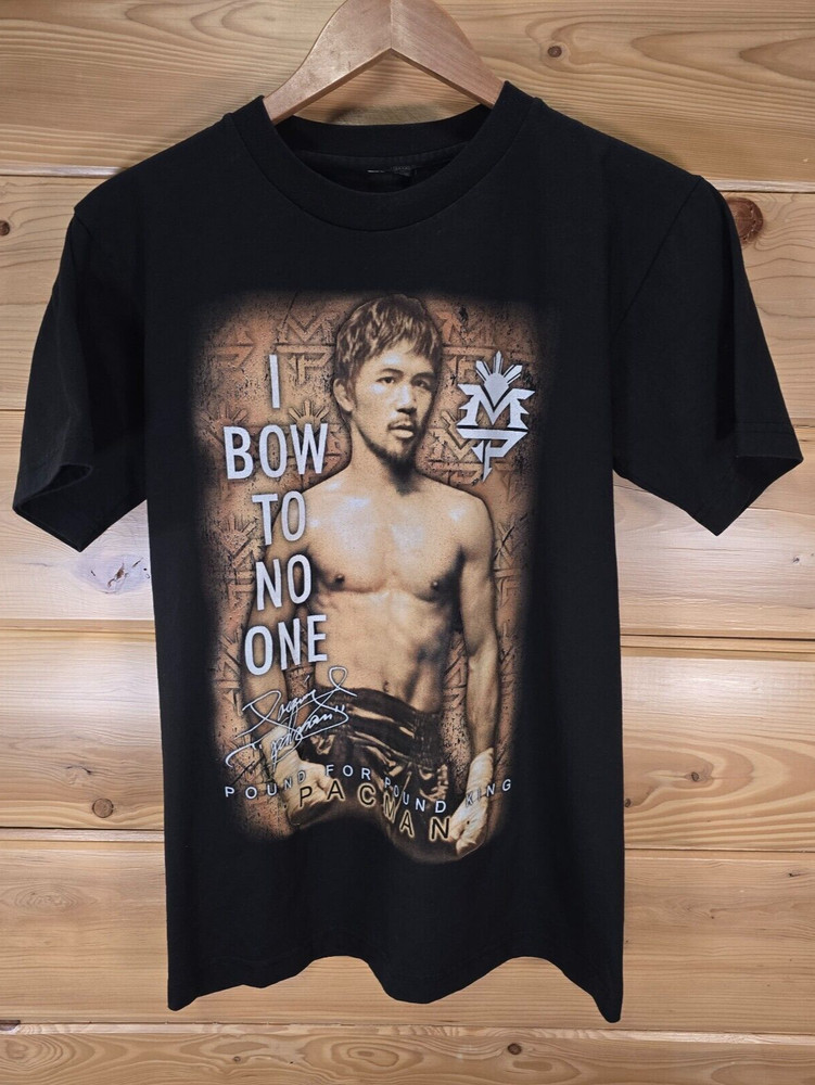 Manny Pacquiao Boxing I Bow To No One T Shirt Adult Medium Double Sided