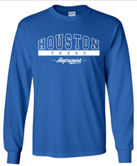 Houston Texas State T-Shirt Long Sleeve Graphic Tees Unisex Apparel