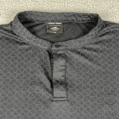 Etihad Airways Giorgio Armani Shirt M/L First Class Long Sleeve Henley Geometric