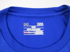 Under Armour Shirt Mens Large Blue Heatgear Athletic Casual Short Sleeve