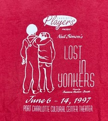 Fruit Of The Loom Charlotte Players Neil Simon Lost In Yonkers T-Shirt Size L