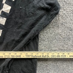 Migos Long Sleeve Shirt Mens Size XXL Black Checkered Graphic Distressed Rap Tee